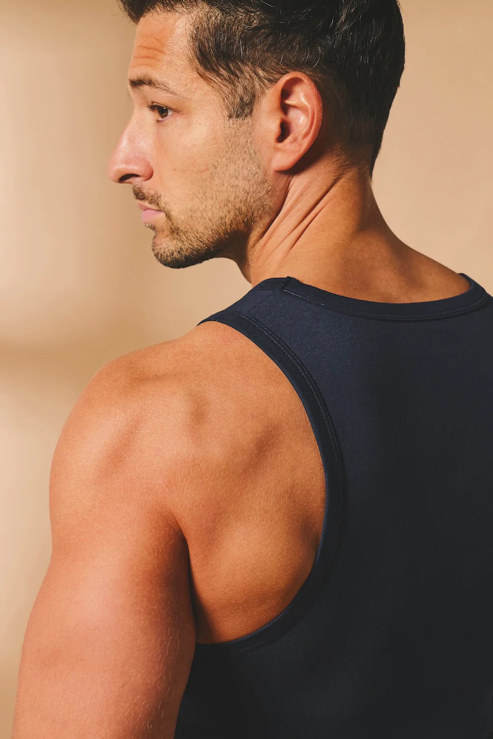 Muscle Fit Vest in True Navy - Image 6