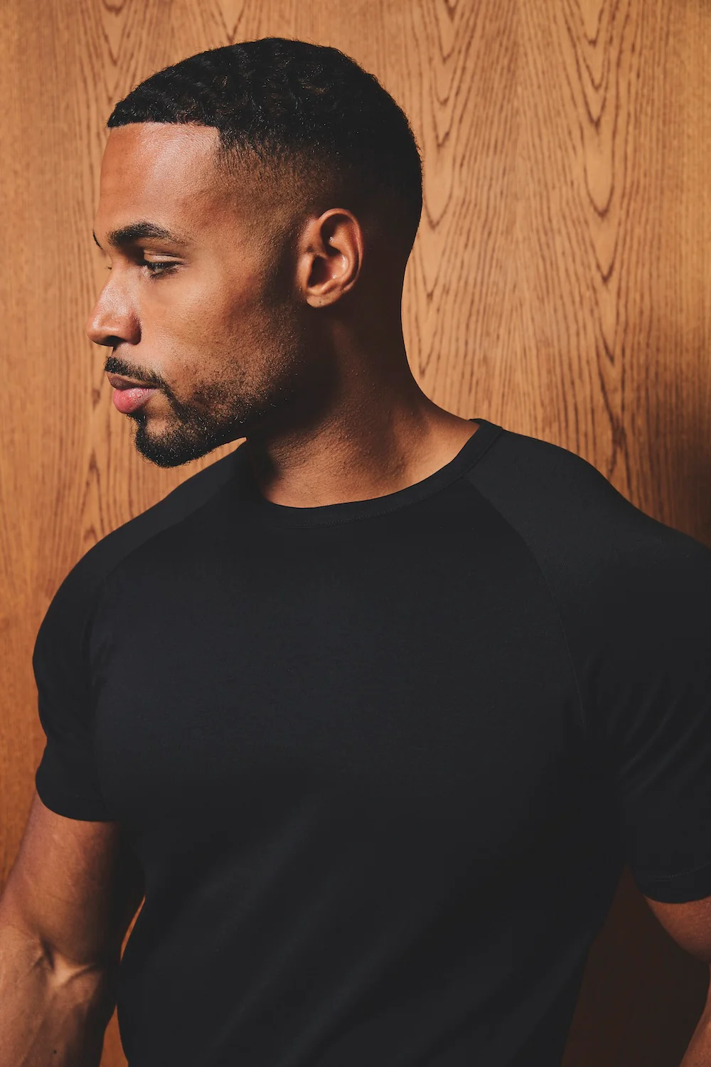 Mercerised Cotton T-Shirt in Black - Image 3
