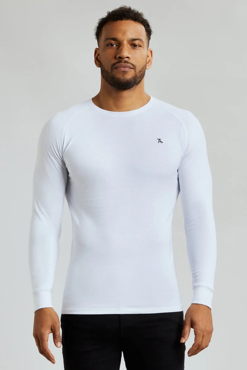 Pique T-Shirt (LS) In White - Image 7