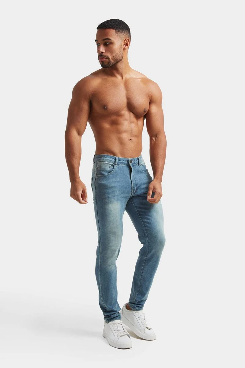 Muscle Fit Jeans in Light Blue - Image 5